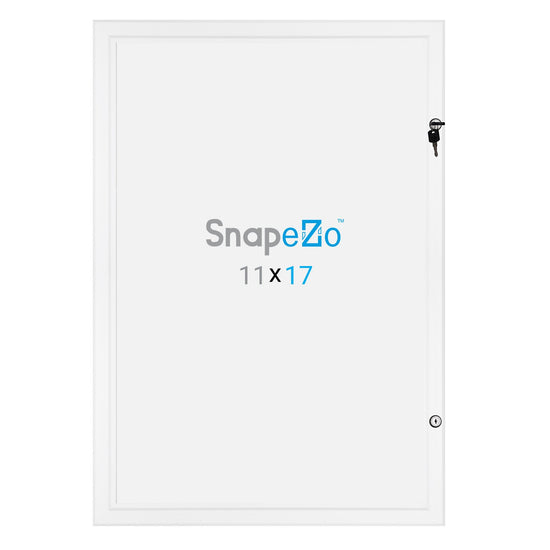 27.94 x 43.18 cm White Poster Case 45MM SnapeZo®