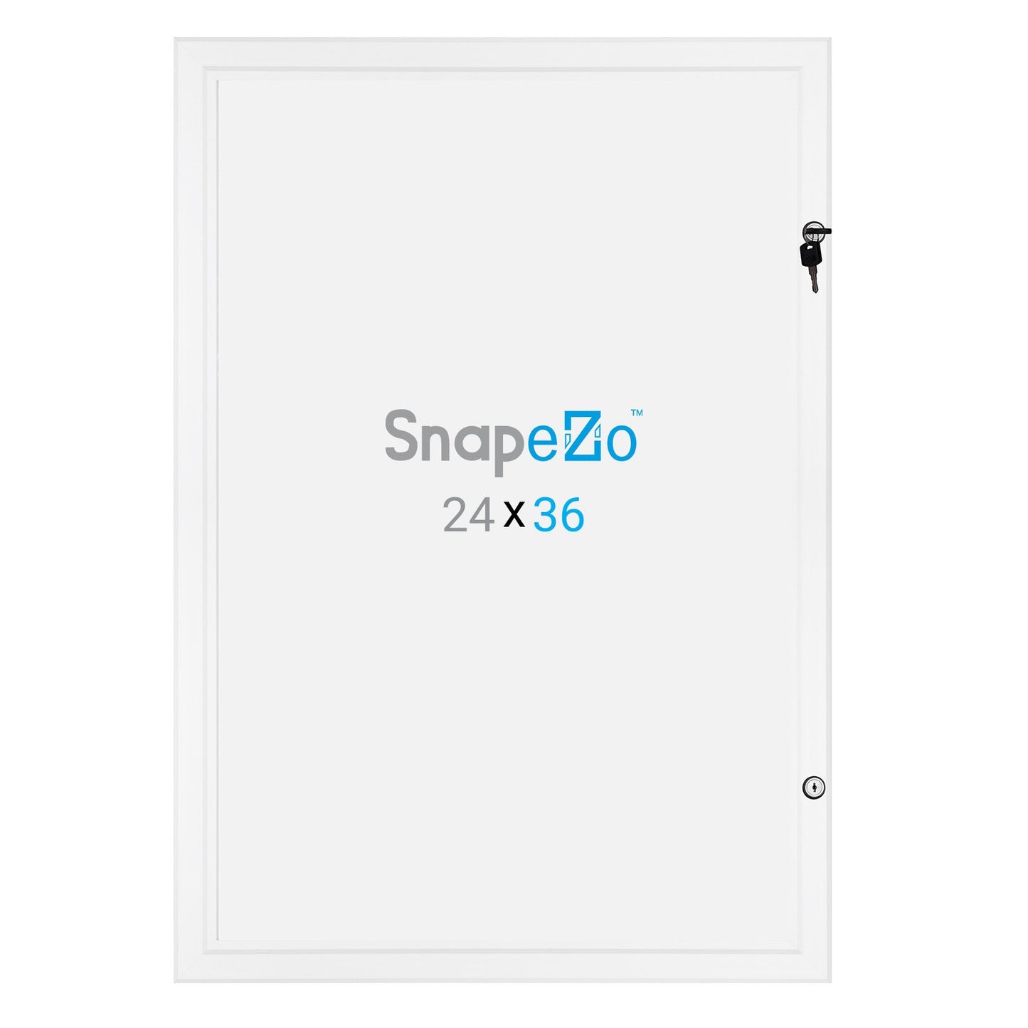 60.96 x 91.44 cm White Movie Poster Case 45MM SnapeZo®