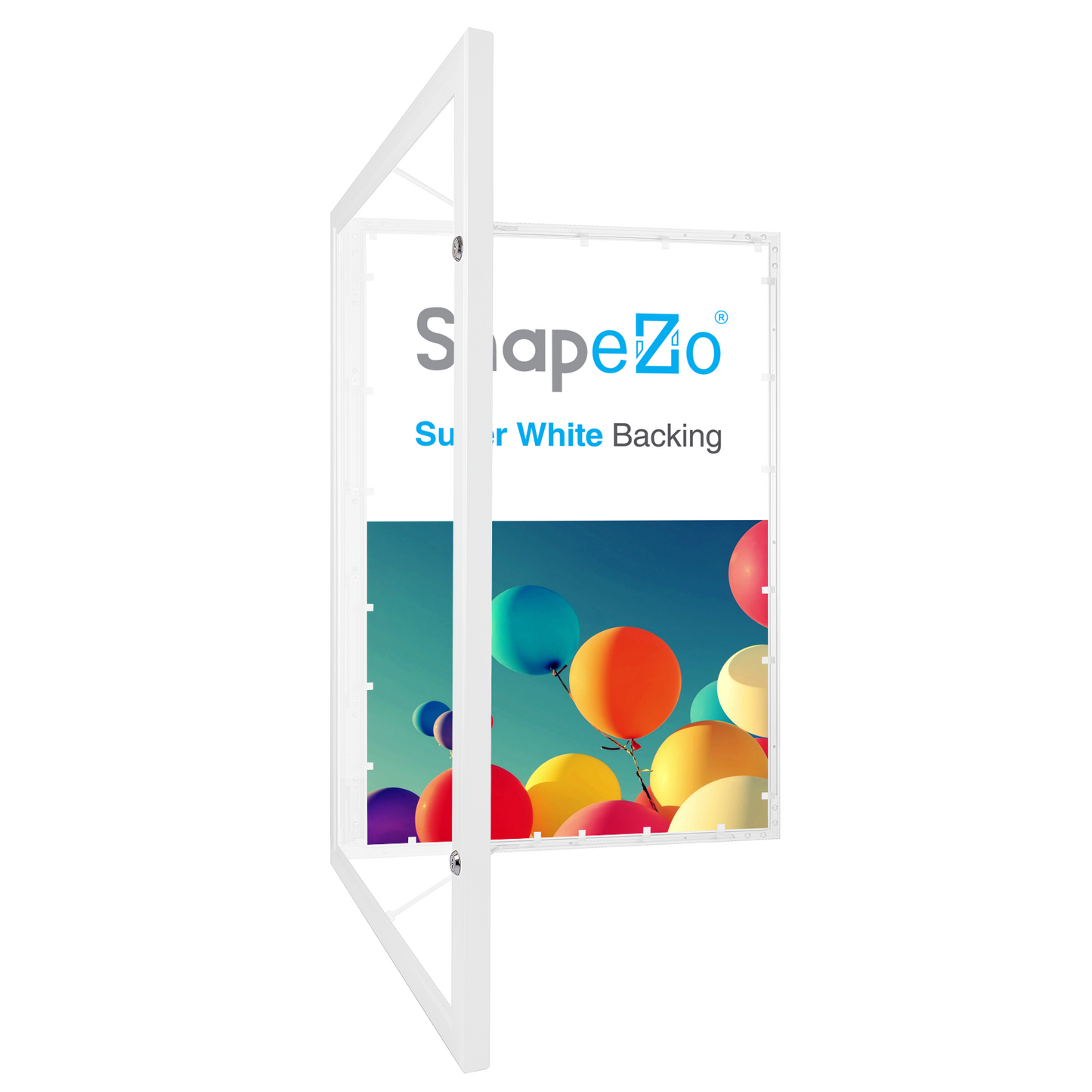 27.94 x 43.18 cm White Poster Case 45MM SnapeZo®