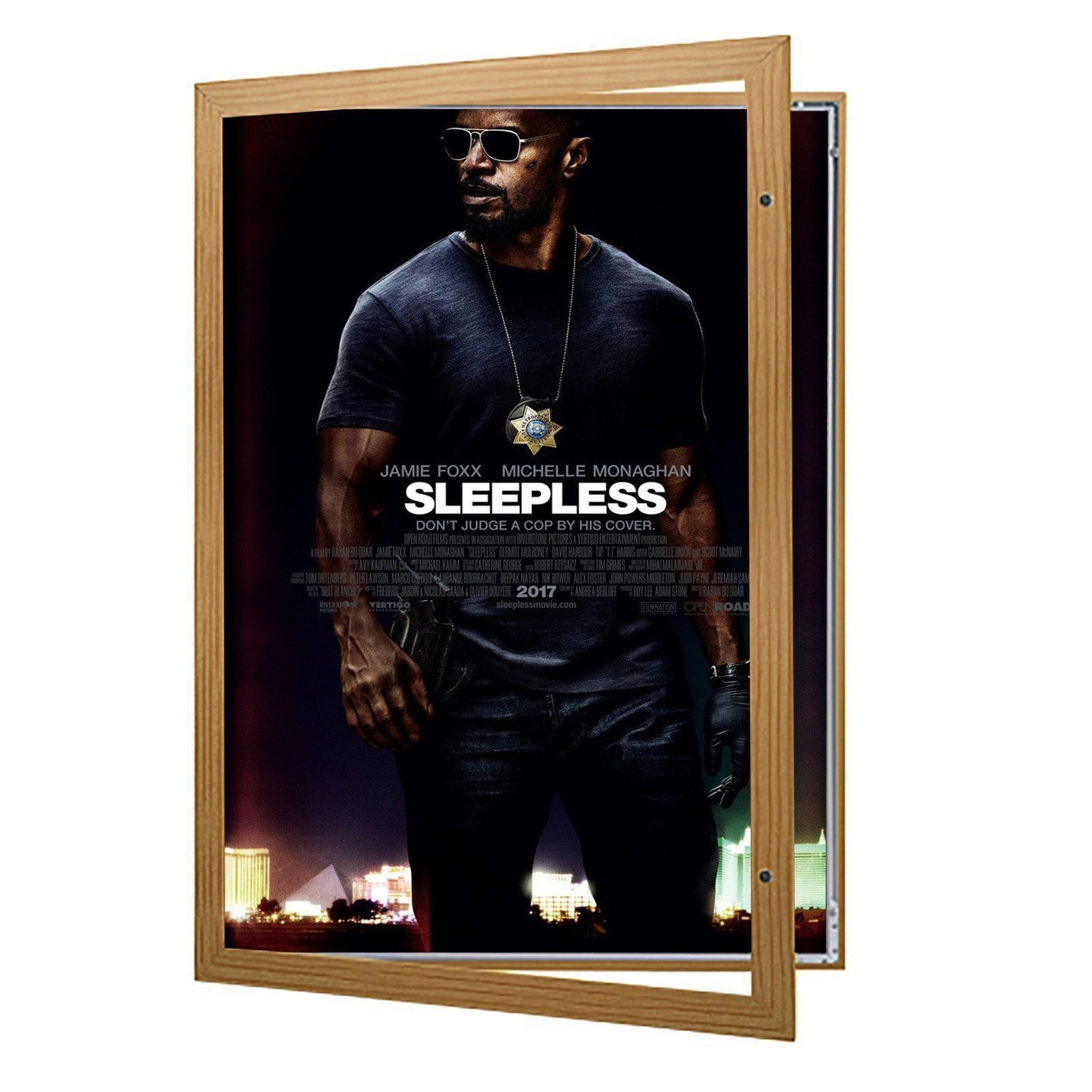 27x41 Dark Wood Movie Poster Case 1.77 Inch SnapeZo®