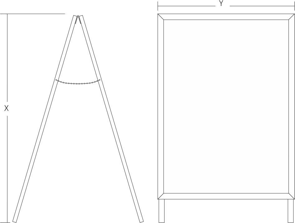 Kreidetafel – rahmenlos