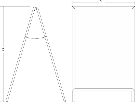 Kreidetafel – rahmenlos