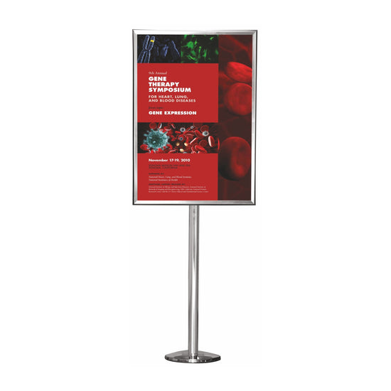 Chrome Poster Stand - Single Sided - 32MM Profile