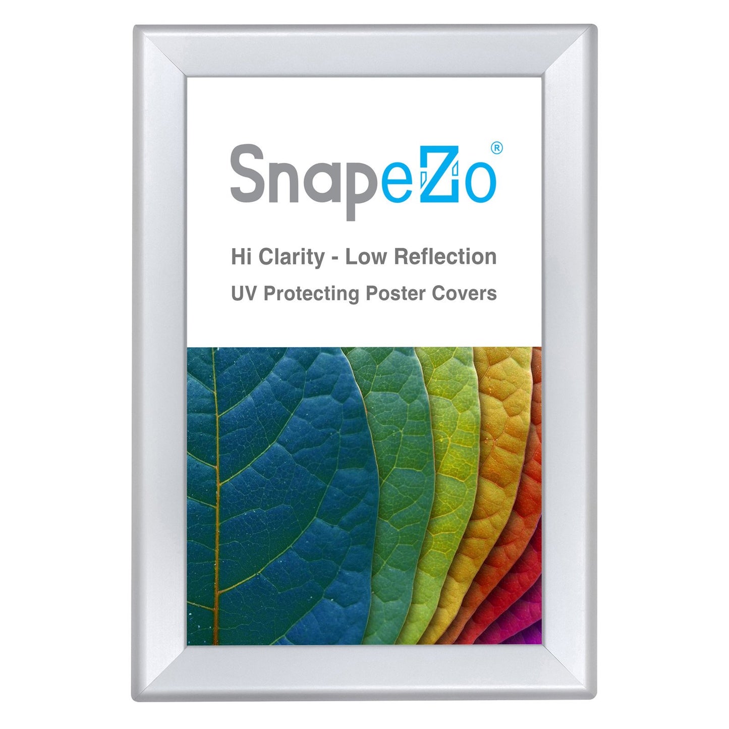 27.94 x 43.18 cm Silver Double-Sided Poster Frame 32MM SnapeZo®