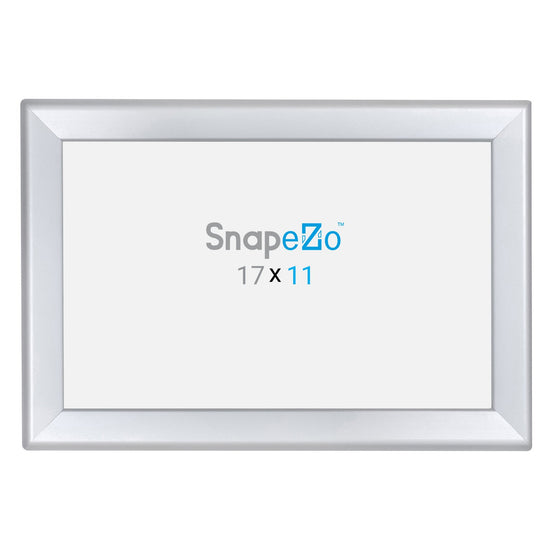 27.94 x 43.18 cm Silver Double-Sided Poster Frame 32MM SnapeZo®