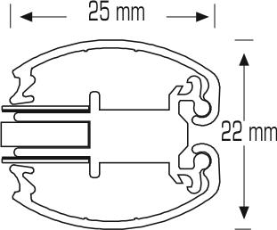 25 mm doppelseitiger Rahmen – runde Ecke