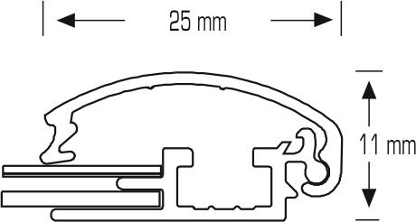 25 mm Snap Frame - Galvenised Back and Polycarbonate Cover - with Mitred Corner