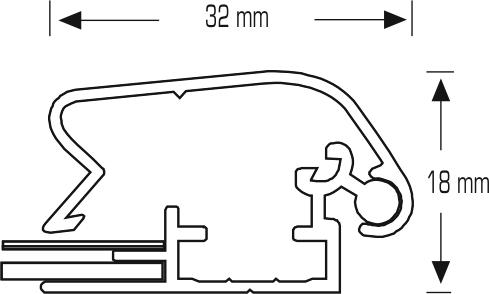 32 mm Snap Frame - Galvenised Back and Polycarbonate Cover - with Mitred Corner