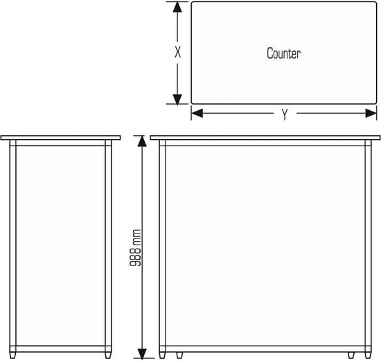 Folding Counter - Straight