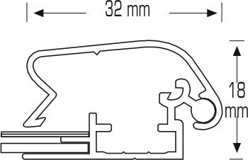 32 mm Gold Anodised Snap Frame