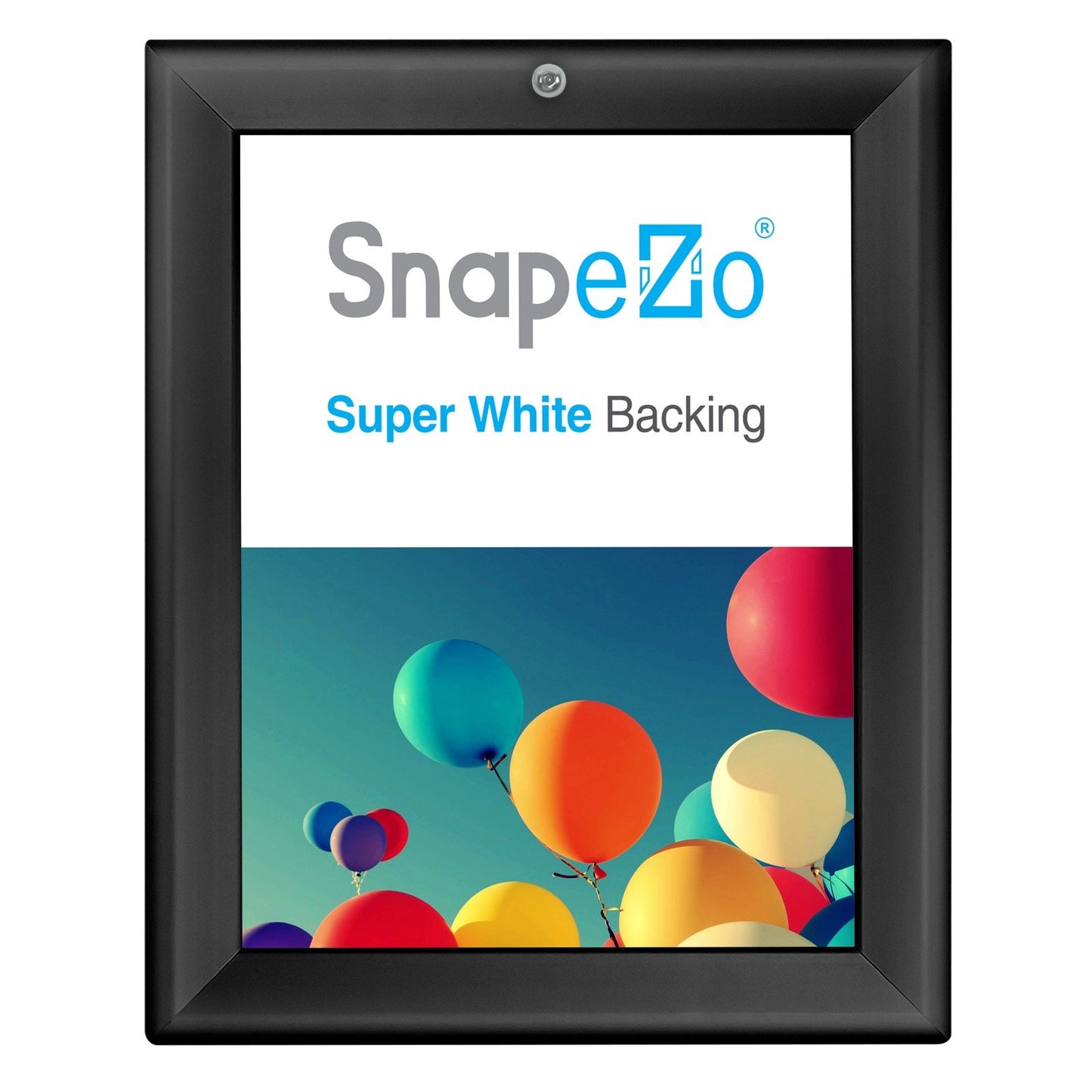 SnapeZo® 21.59 x 27.94 cm Black Lockable Snap Frame - 32MM Profile