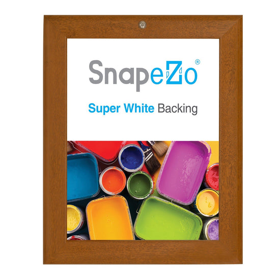 21.59 x 27.94 cm Dark Wood Lockable Poster Frame 32MM SnapeZo®