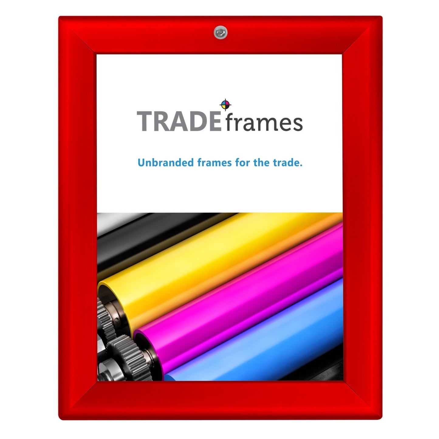 21.59 x 27.94 cm Red Lockable Snap Frame - 32MM Profile