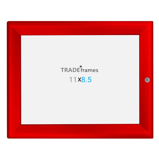 21.59 x 27.94 cm Red Lockable Snap Frame - 32MM Profile