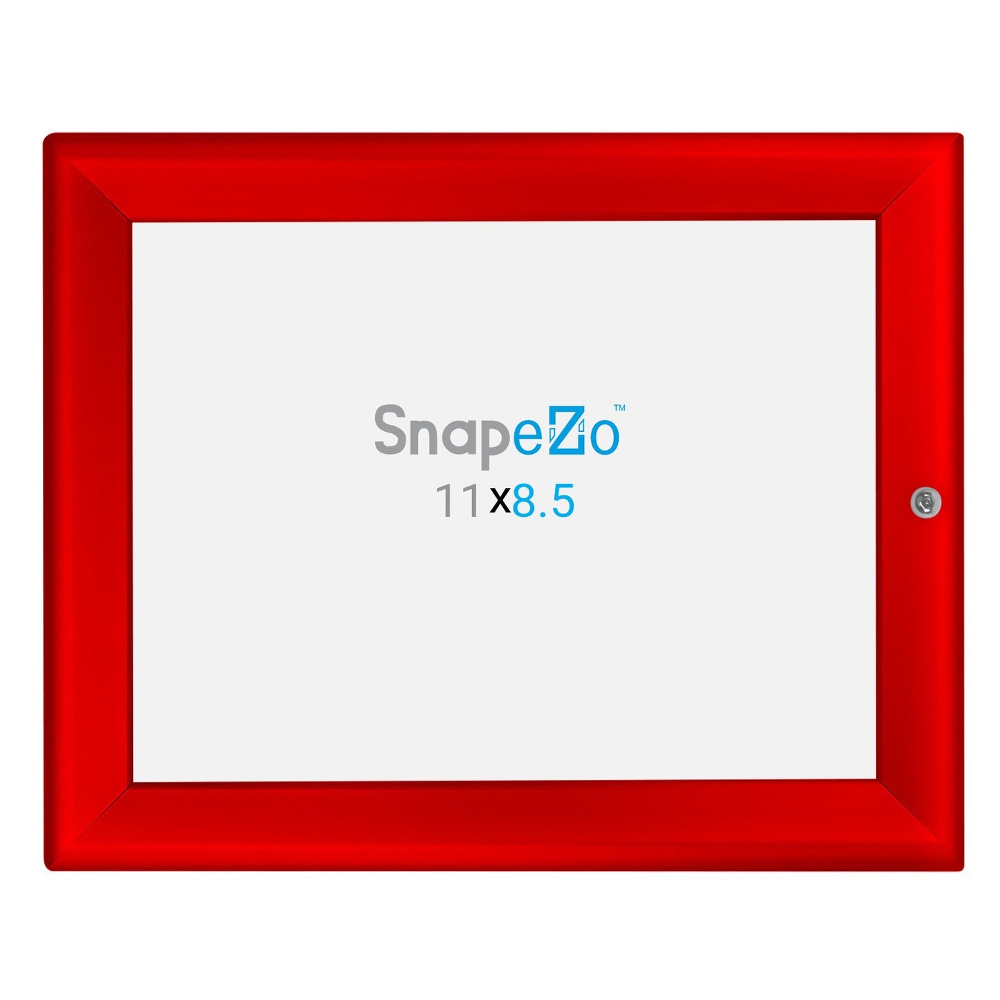 SnapeZo® 21,59 x 27,94 cm Marco a presión rojo con cerradura - Perfil de 32 mm