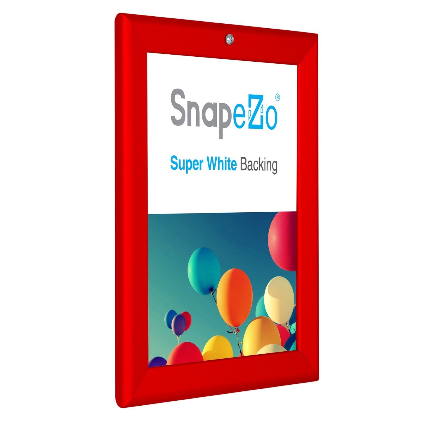 SnapeZo® 21,59 x 27,94 cm Marco a presión rojo con cerradura - Perfil de 32 mm