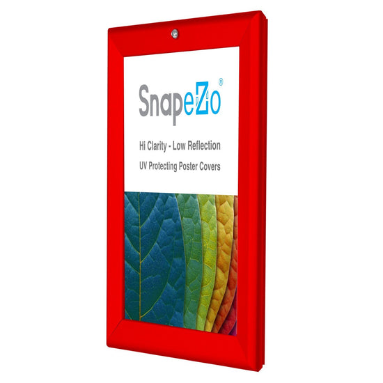 SnapeZo® 21,59 x 27,94 cm Marco a presión rojo con cerradura - Perfil de 32 mm