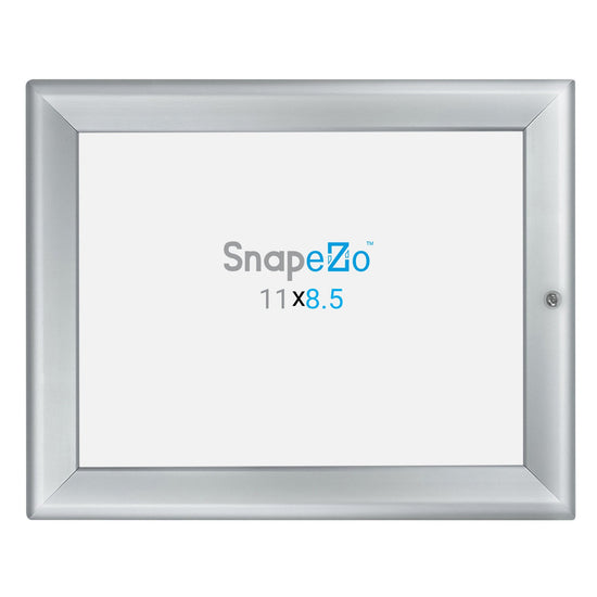 SnapeZo® 21.59 x 27.94 cm Silver Lockable Snap Frame - 32MM Profile