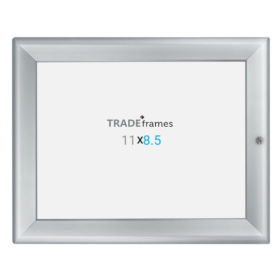 21.59 x 27.94 cm Silver Lockable Snap Frame - 32MM Profile