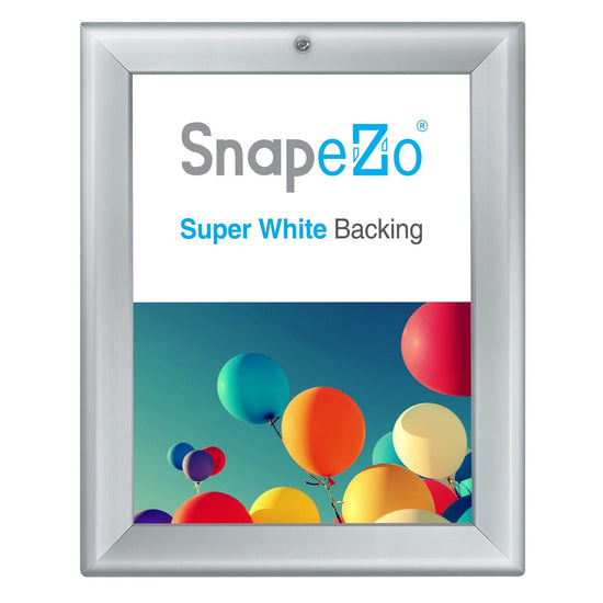 SnapeZo® 21,59 x 27,94 cm Marco plateado a presión con cerradura - Perfil de 32 mm