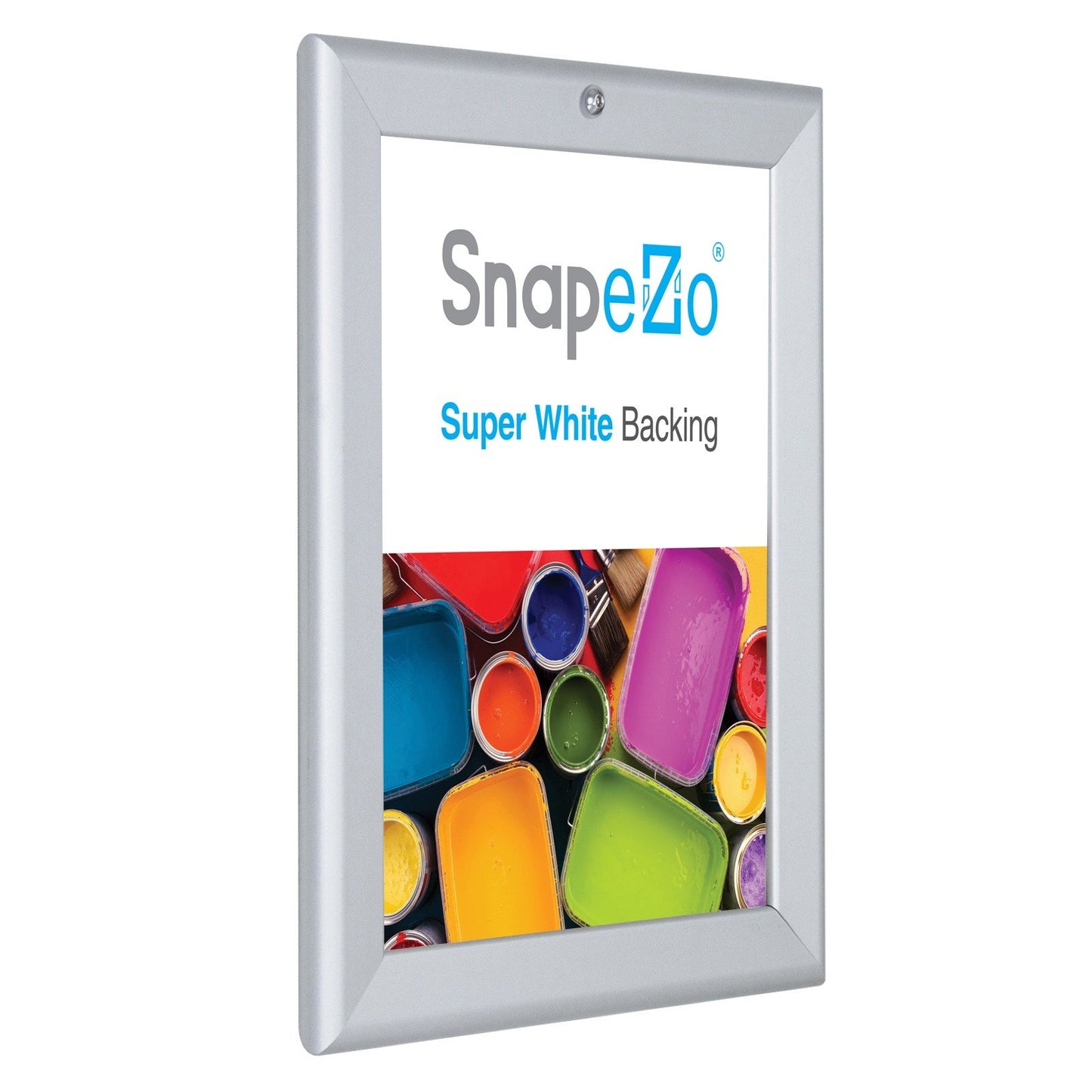 SnapeZo® 21,59 x 27,94 cm Marco plateado a presión con cerradura - Perfil de 32 mm