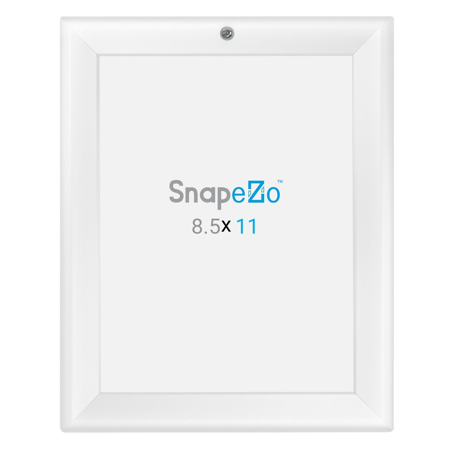 SnapeZo® 21,59 x 27,94 cm Marco a presión blanco con cerradura - Perfil de 32 mm