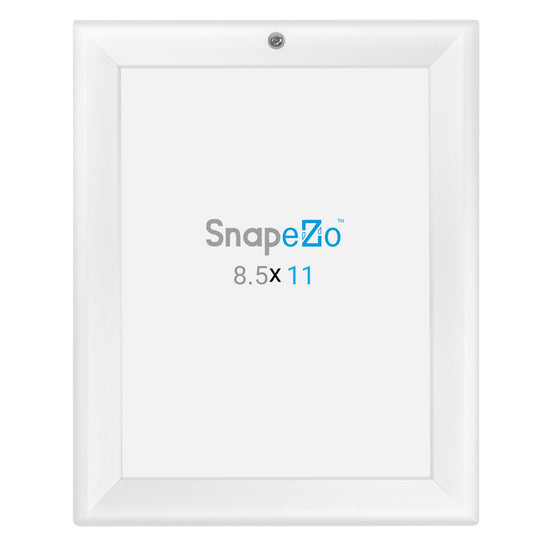 SnapeZo® 21,59 x 27,94 cm Marco a presión blanco con cerradura - Perfil de 32 mm