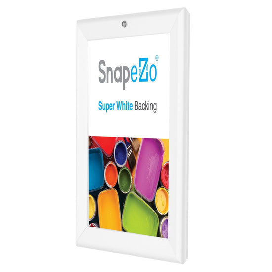 SnapeZo® 21,59 x 27,94 cm Marco a presión blanco con cerradura - Perfil de 32 mm