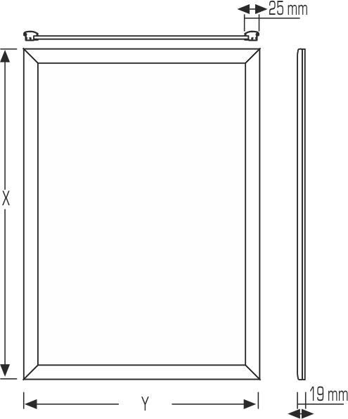 LED Frame - 25 mm - Single Sided