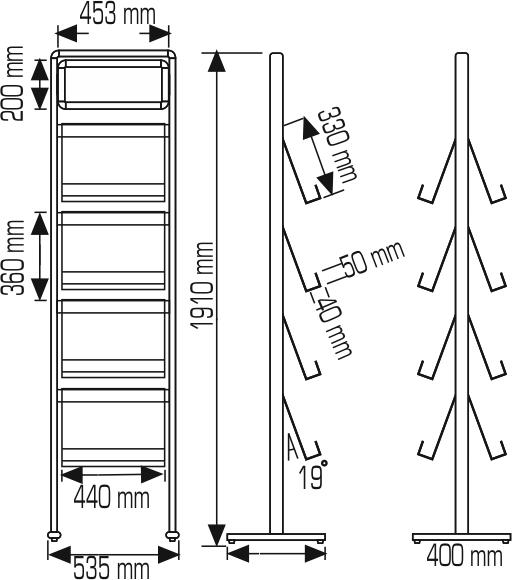 Classic Brochure Stand - with Snap Frame Header