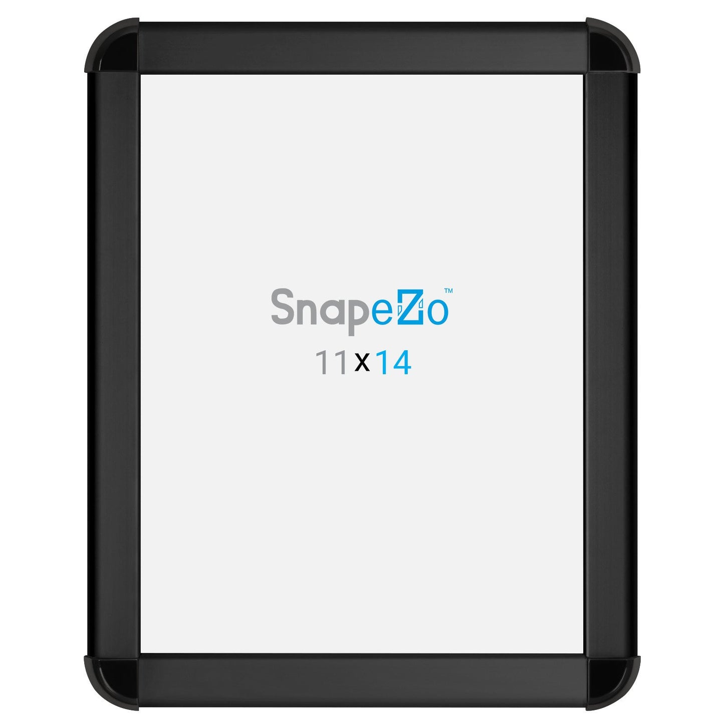 SnapeZo® 27,94 x 35,56 cm Marco a presión negro de esquinas redondeadas - Perfil de 32 mm