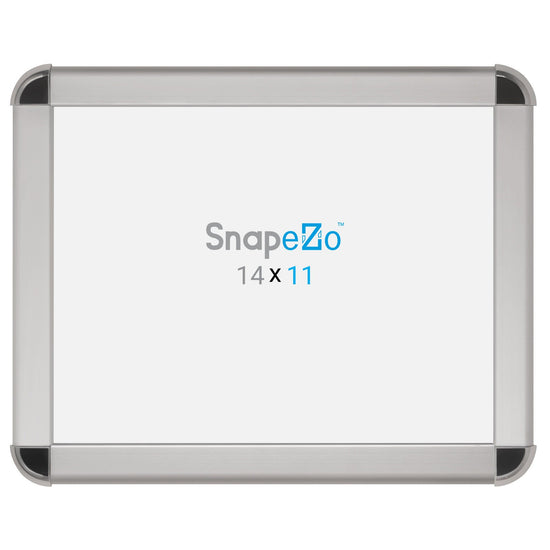 SnapeZo® 27.94 x 35.56 cm Silver Round-Cornered Snap Frame - 32MM Profile