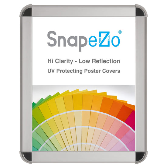 SnapeZo® 27.94 x 35.56 cm Silver Round-Cornered Snap Frame - 32MM Profile