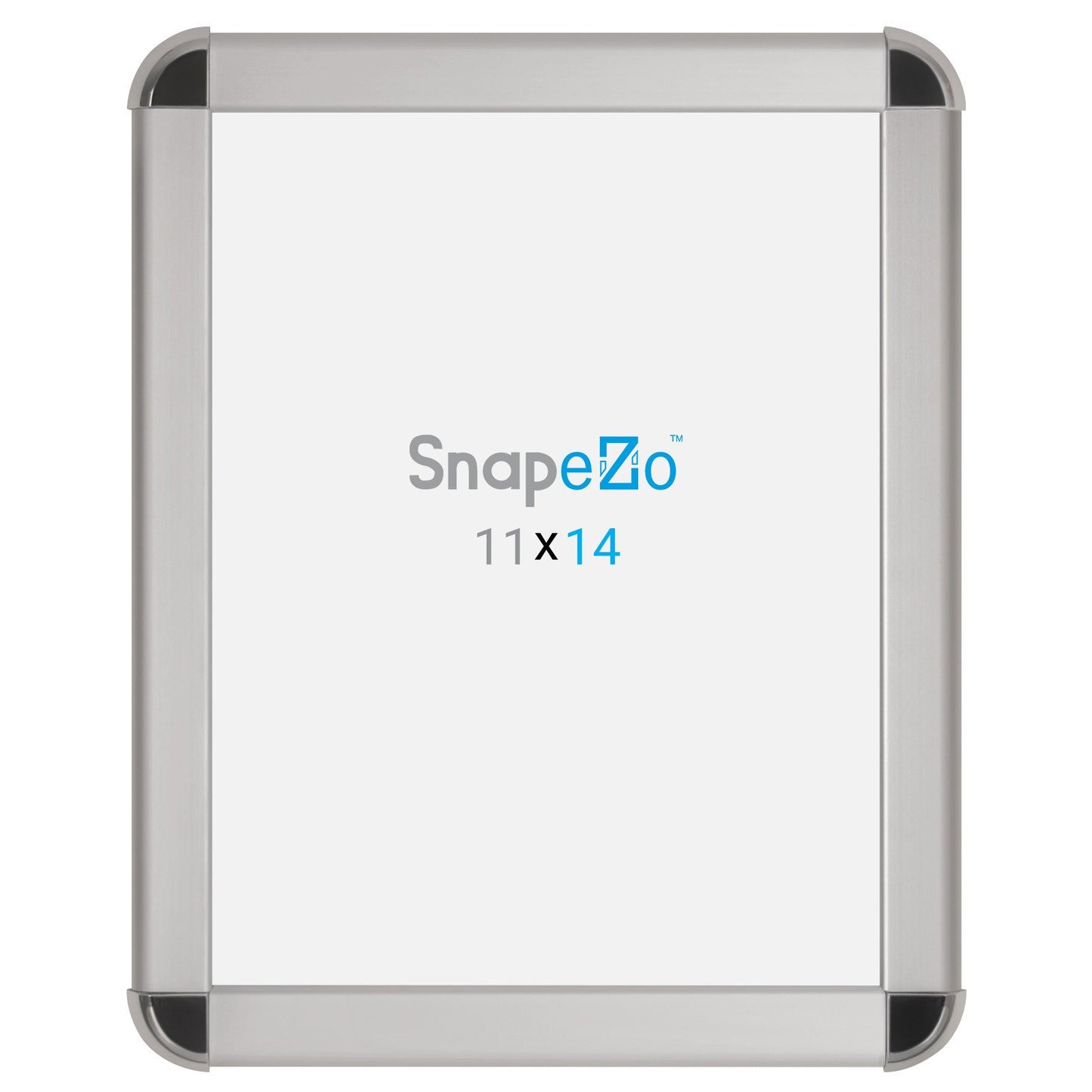 SnapeZo® 27.94 x 35.56 cm Silver Round-Cornered Snap Frame - 32MM Profile