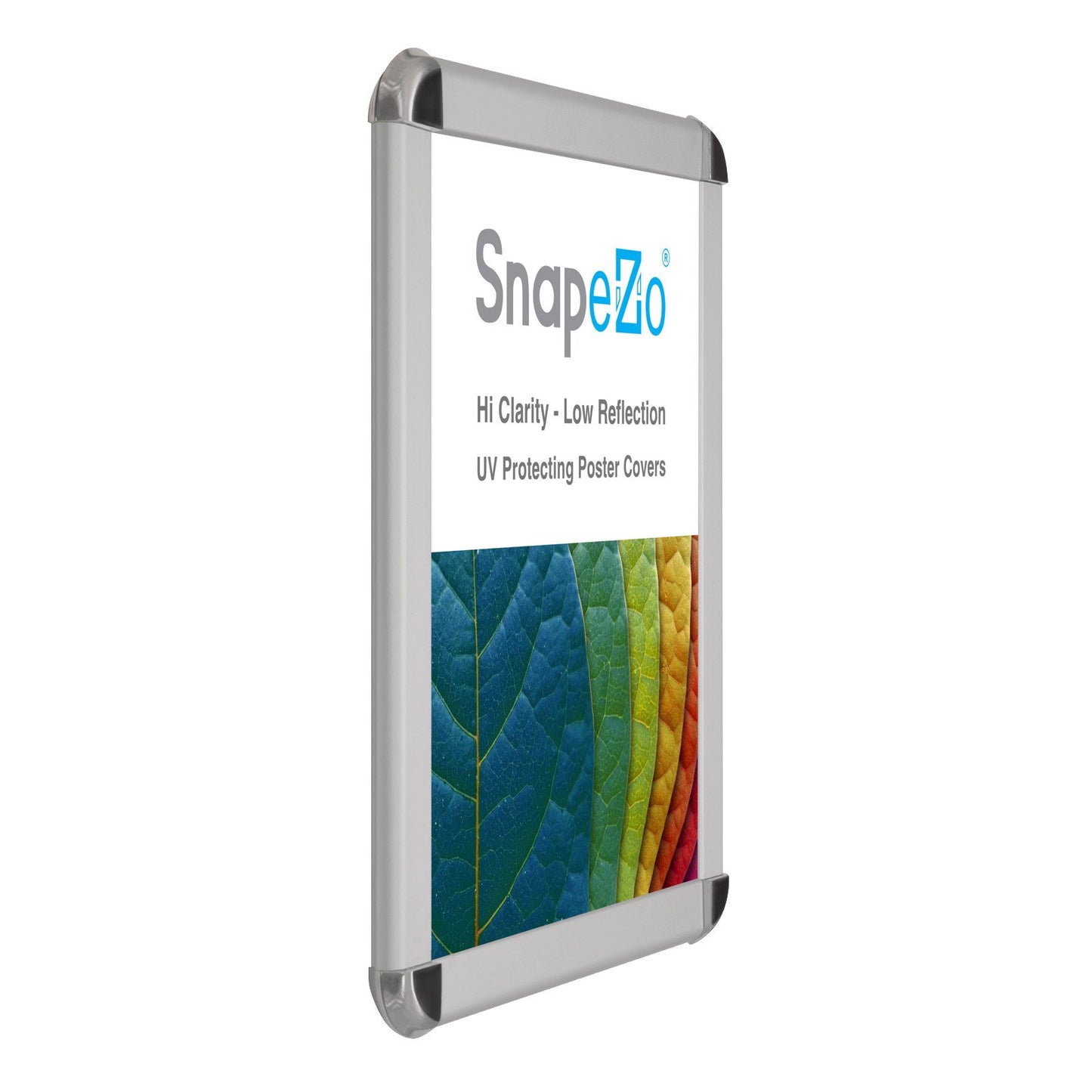 SnapeZo® 27.94 x 35.56 cm Silver Round-Cornered Snap Frame - 32MM Profile