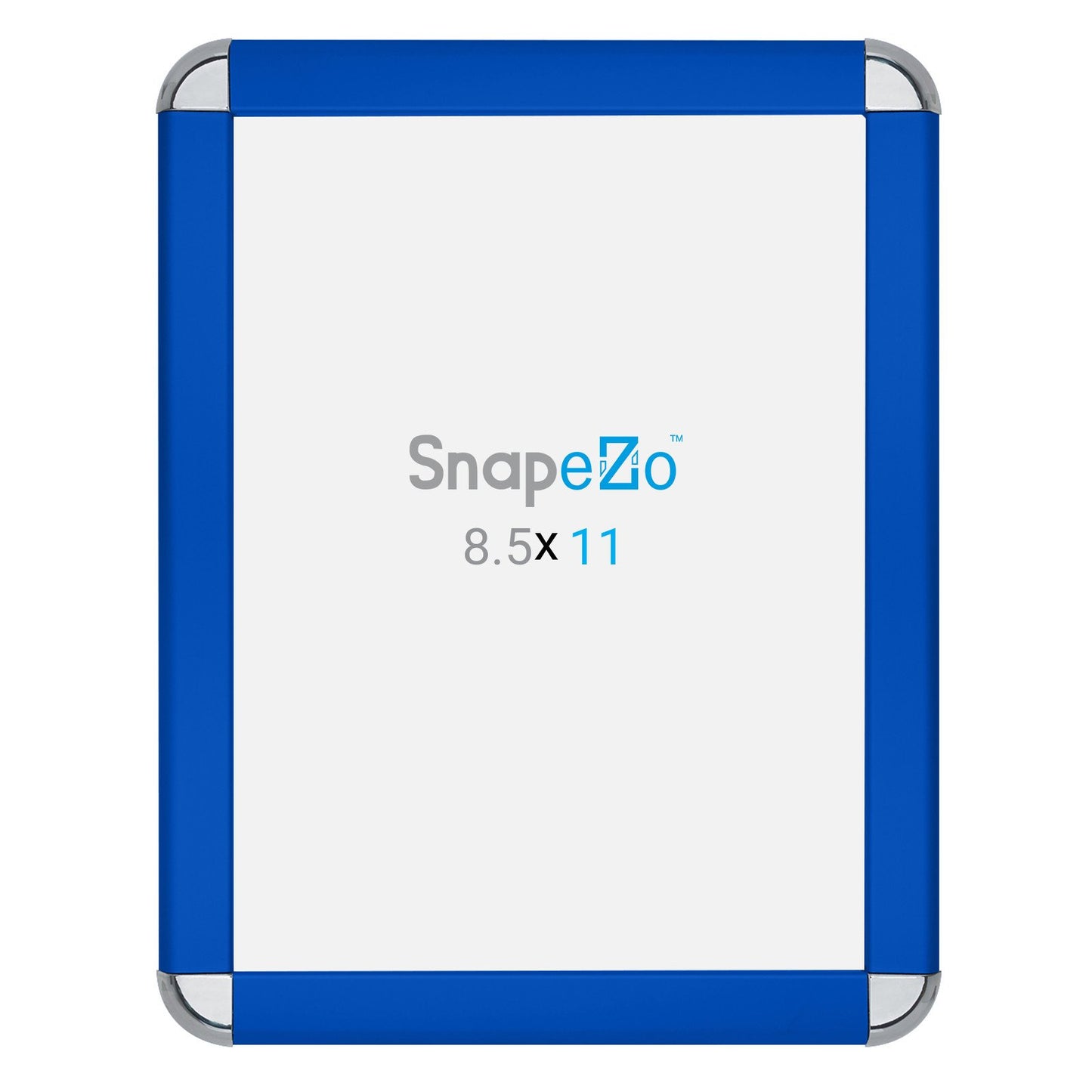 SnapeZo® 21,59 x 27,94 cm Marco a presión de esquinas redondeadas azul - Perfil de 32 mm