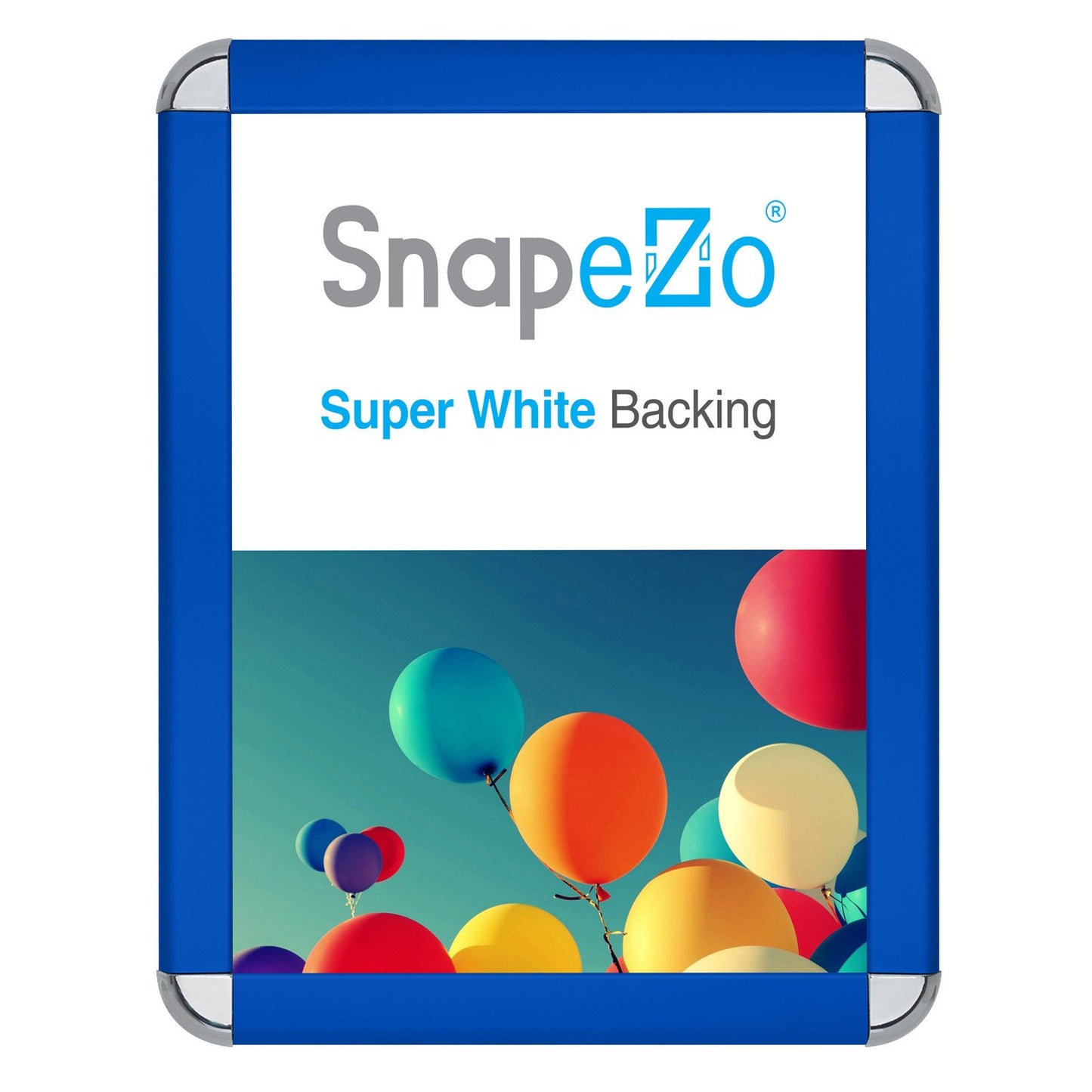 SnapeZo® 21.59 x 27.94 cm Blue Round-Cornered Snap Frame - 32MM Profile