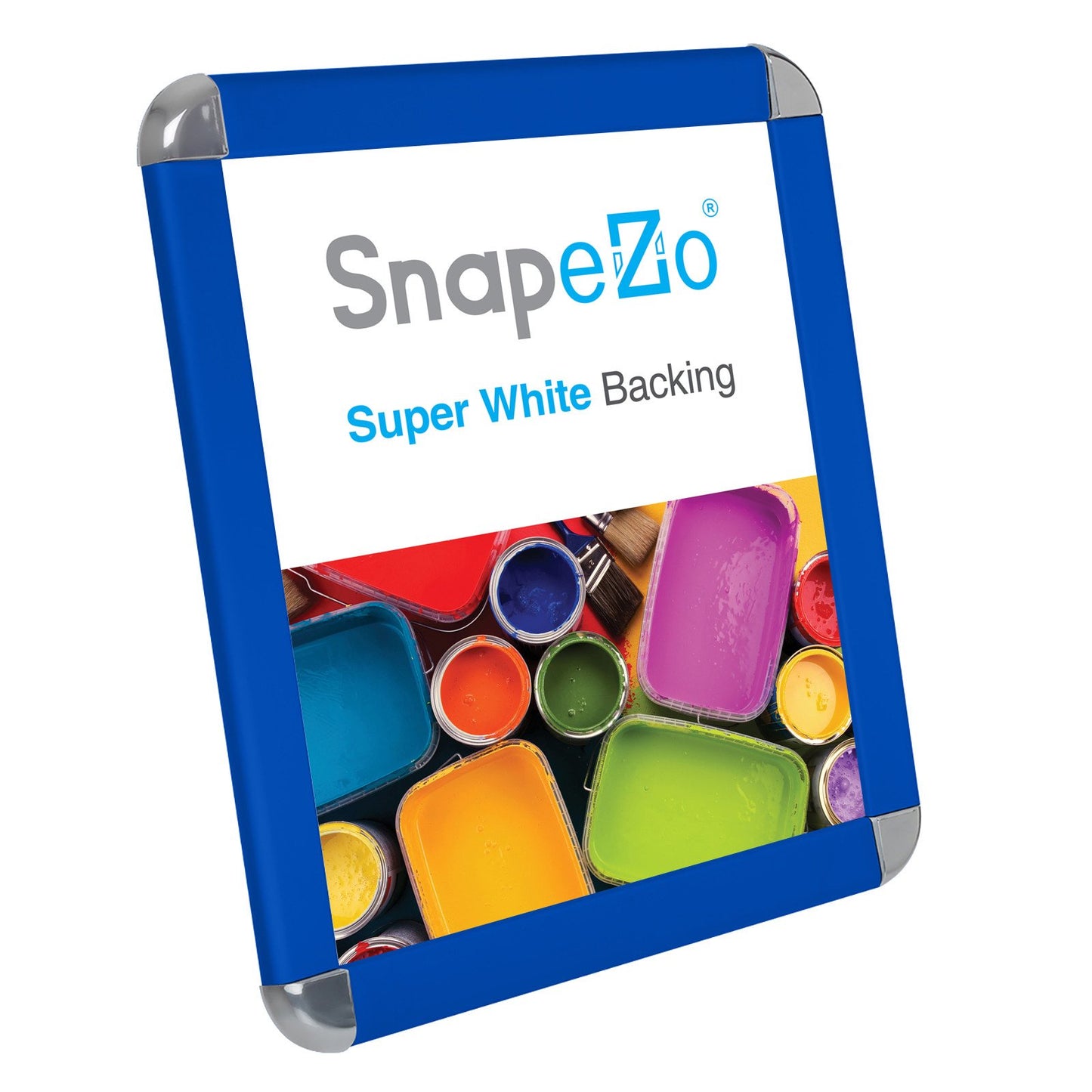 SnapeZo® 21.59 x 27.94 cm Blue Round-Cornered Snap Frame - 32MM Profile