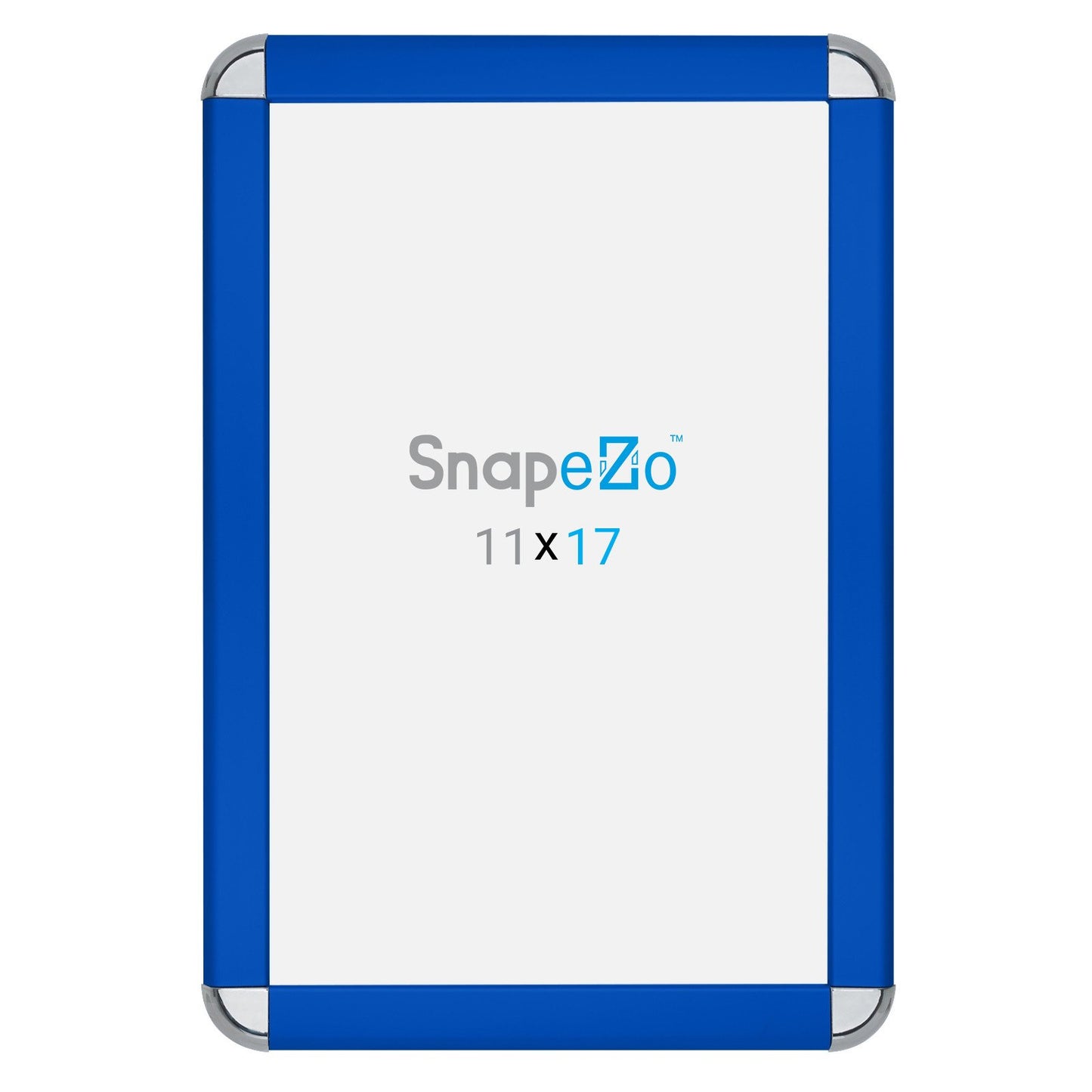 SnapeZo® 27.94 x 43.18 cm Blue Round-Cornered Snap Frame - 32MM Profile