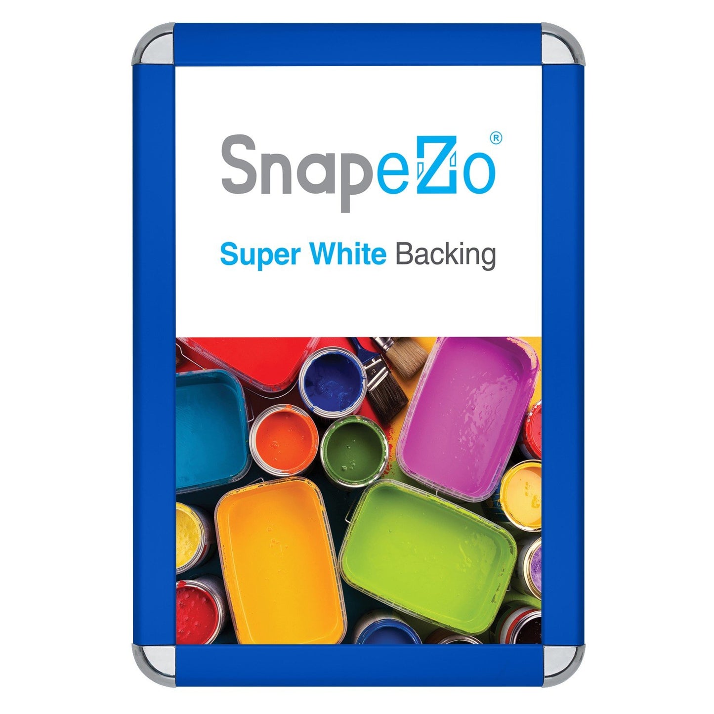 SnapeZo® 27.94 x 43.18 cm Blue Round-Cornered Snap Frame - 32MM Profile