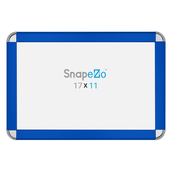 SnapeZo® 27.94 x 43.18 cm Blue Round-Cornered Snap Frame - 32MM Profile