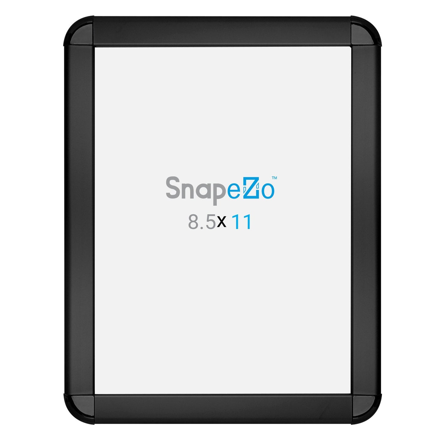 SnapeZo® 21,59 x 27,94 cm Marco a presión negro de esquinas redondeadas - Perfil de 32 mm