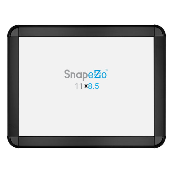 SnapeZo® 21,59 x 27,94 cm Marco a presión negro de esquinas redondeadas - Perfil de 32 mm