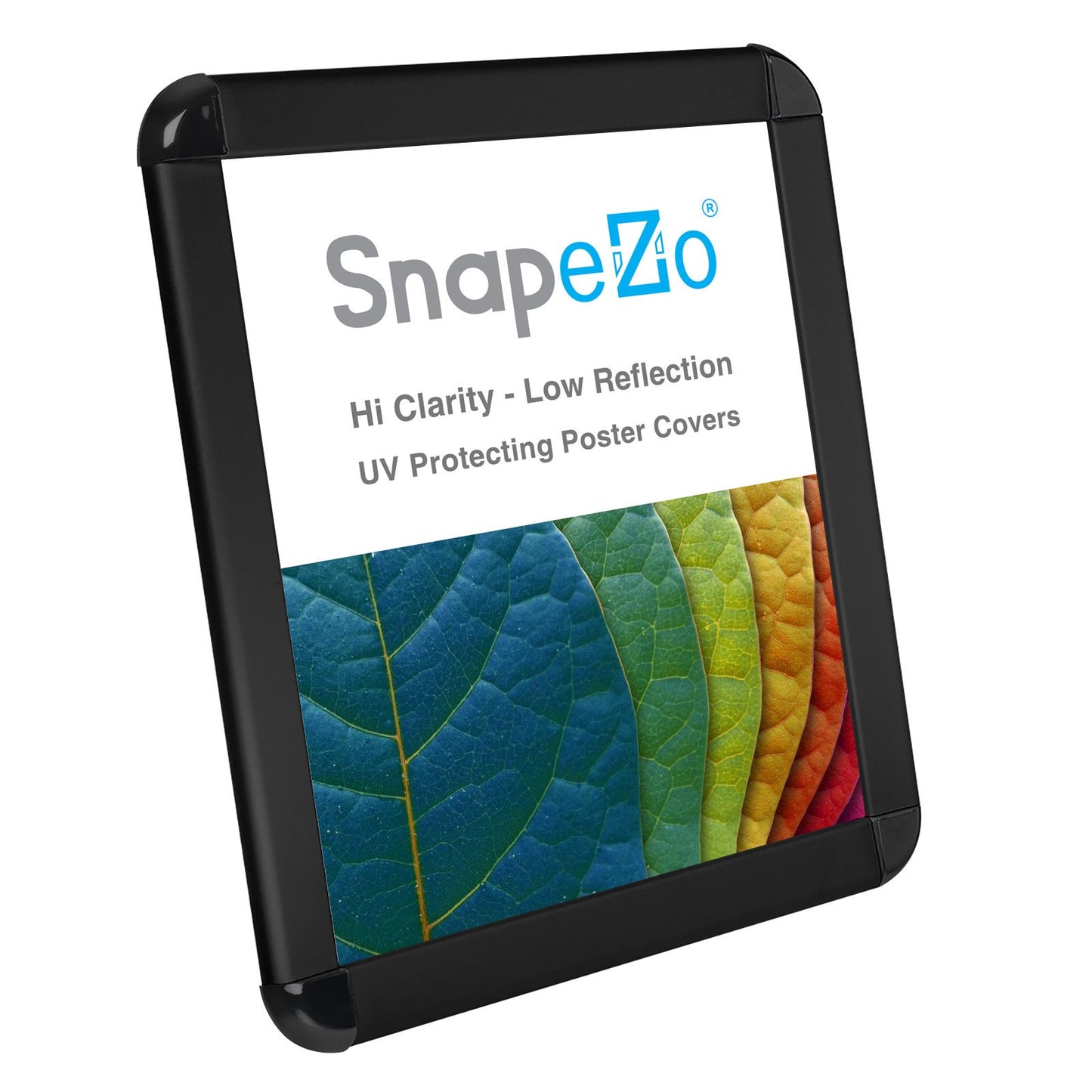 SnapeZo® 21.59 x 27.94 cm Black Round-Cornered Snap Frame - 32MM Profile