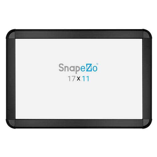 SnapeZo® 27.94 x 43.18 cm Black Round-Cornered Snap Frame - 32MM Profile