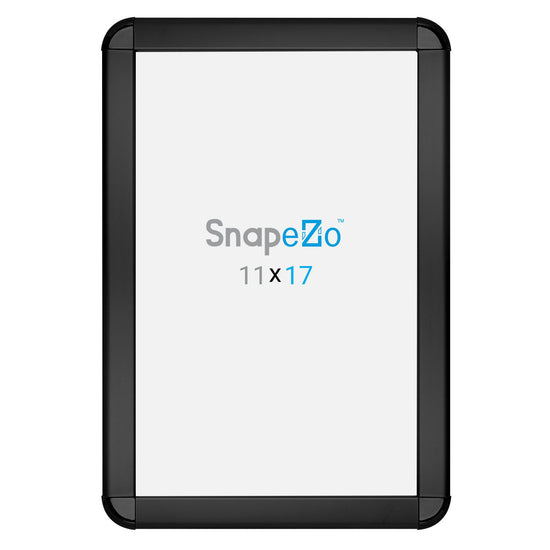 SnapeZo® 27.94 x 43.18 cm Black Round-Cornered Snap Frame - 32MM Profile