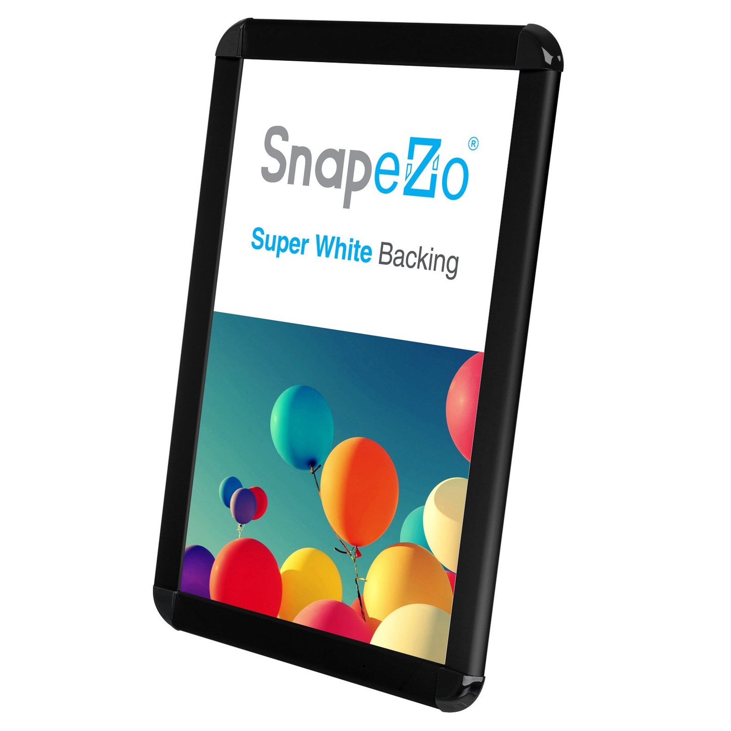 SnapeZo® 27.94 x 43.18 cm Black Round-Cornered Snap Frame - 32MM Profile