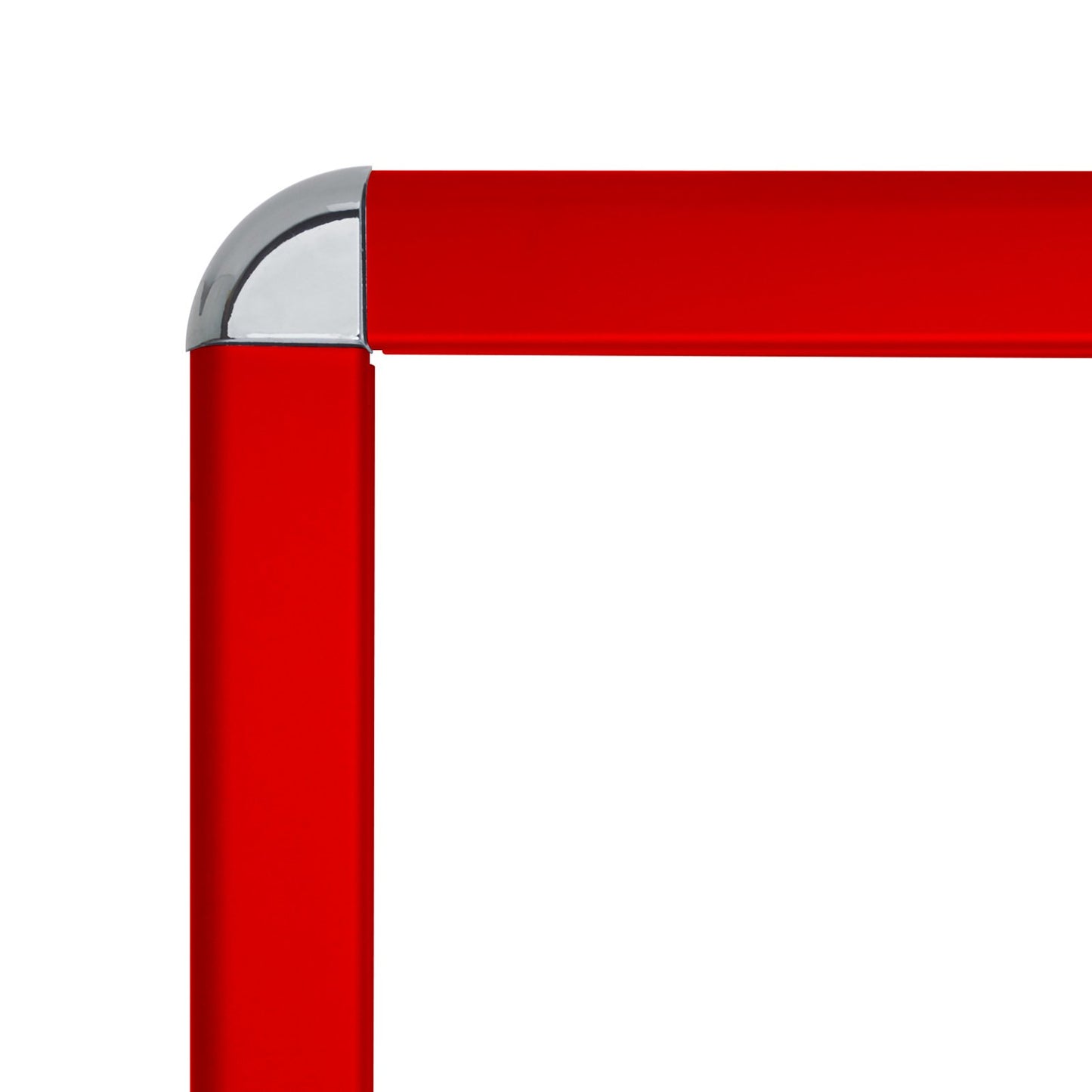 Marco a presión de esquinas redondeadas rojo de 21,59 x 27,94 cm - Perfil de 32 mm