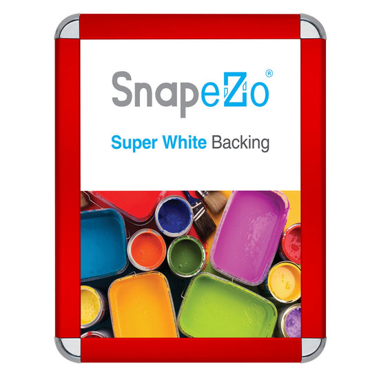 SnapeZo® 21.59 x 27.94 cm Red Round-Cornered Snap Frame - 32MM Profile