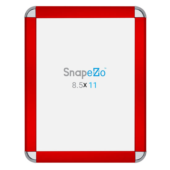 SnapeZo® 21.59 x 27.94 cm Red Round-Cornered Snap Frame - 32MM Profile